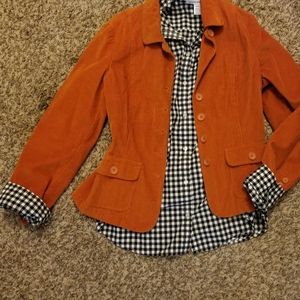 Talbots Burnt Orange Petitie Corduroy Jacket 10P